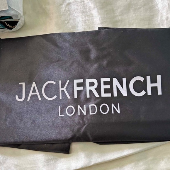 SATCHEL/SHOULDER BAG, JACK FRENCH LONDON PARK LEATHER, BLUE FLORAL, TOP ZIPPERS, - Picture 15 of 16